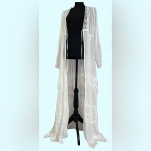 DELIAS Long Lace Duster Robe Dress
